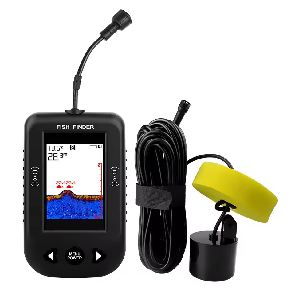 إنذار 100 متر المحمولة السونار - مراجعة Fish Finder Transducer وسعره