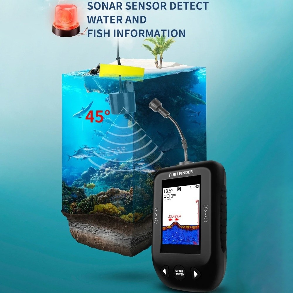 جهاز كشف الأسماك XF03 بزاوية 4 - مراجعة Fish Finder Portable وسعره