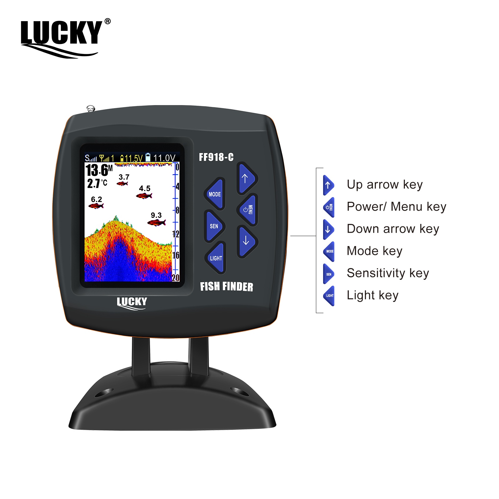 جهاز لاكي FF918 لاسلكي للتحكم  - مراجعة Fish Finder Transducer وسعره